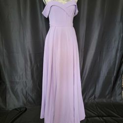 Cold Shoulder Split Thigh Dress Lilac Purple NEW 

Size Small