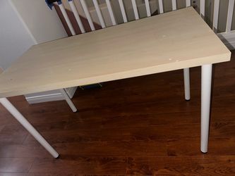 $35 desk (oil paint stains ) size 48inches * 23.5inches
