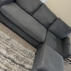Convertible Sectional Sofa Couch, 3 Seat L Shaped Sofa with Removable Pillows