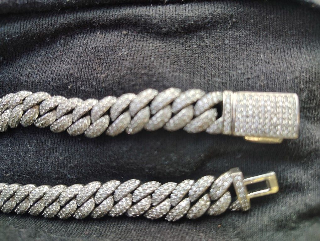 22 Inch Cuban Mossinate Chain 8mm