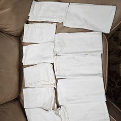 17x White Cloth Formal Napkins