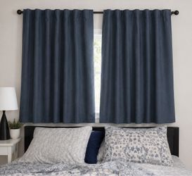 MOVE-OUT SALE: 2 Denim Blackout Curtain – 50” x 63”