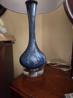 Heavy glass tall lamp
