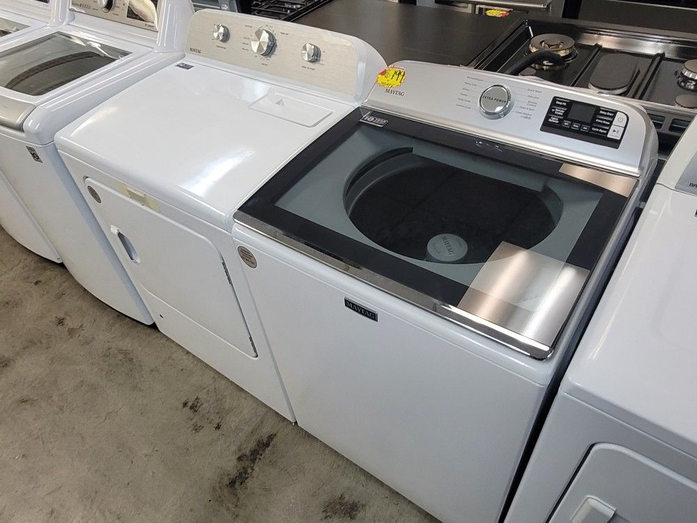 Maytag Top Load Washer With Agitator And Gas Dryer Set 
