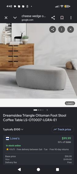 LIKE NEW! Dreamsidea Triangle Ottoman Foot Stool Coffee Table