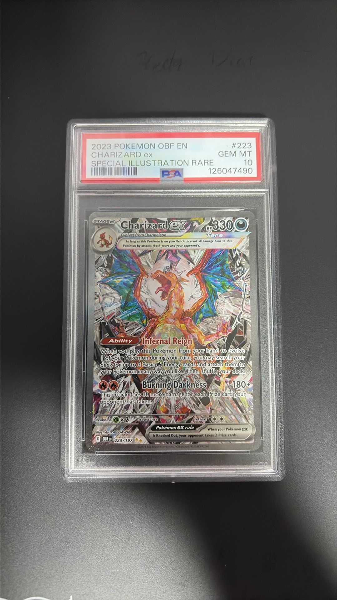 PSA 10 Obsidian Flames Charizard Ex 223/197