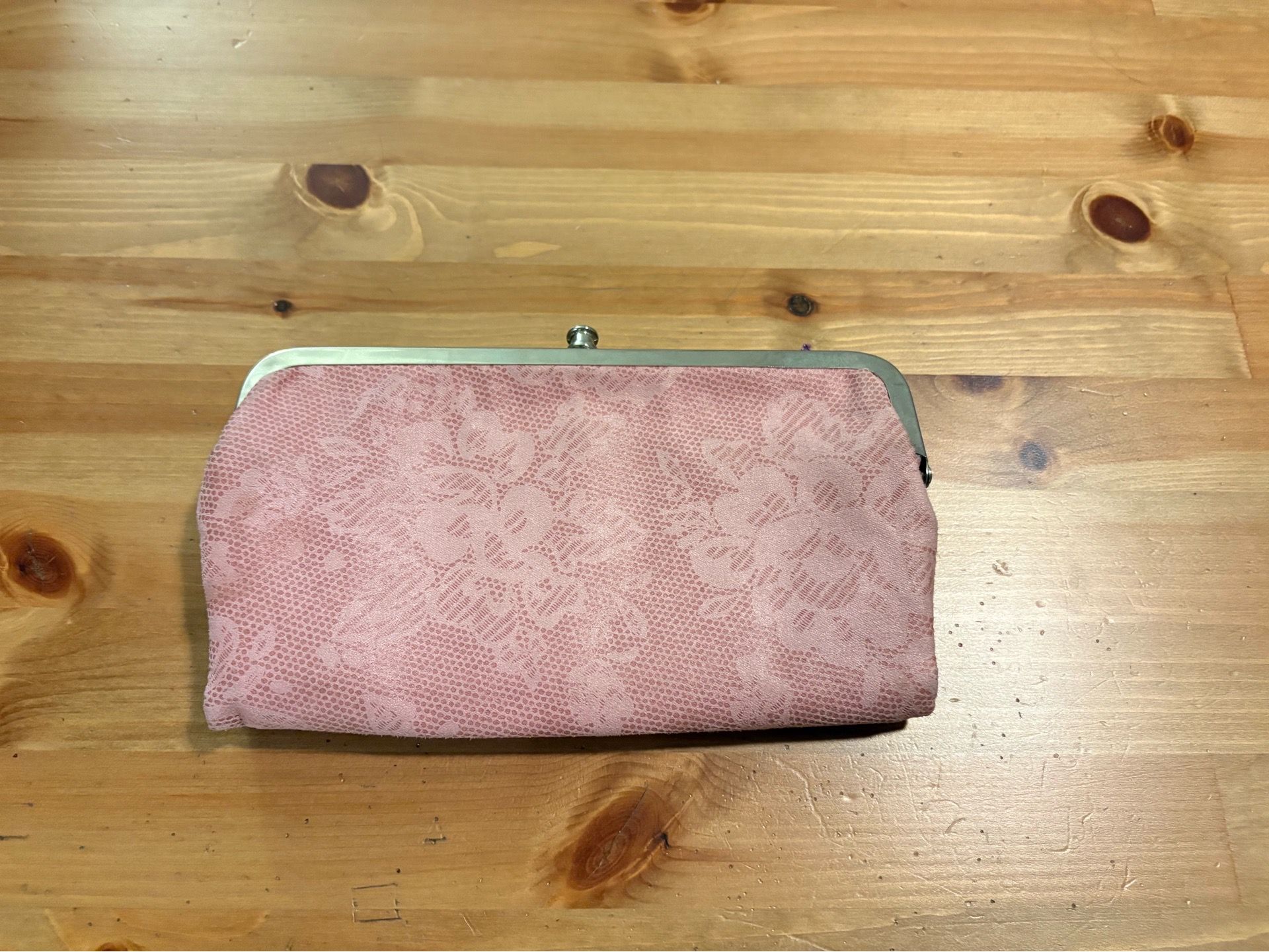 Light Pink Clutch Purse w/ Snap Top