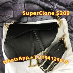 Christian Dior Shoulder Bag Blue Leather