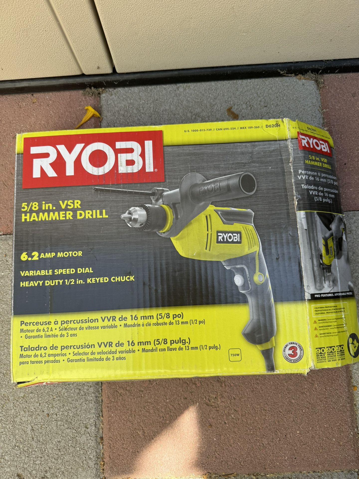 RYOBI 6.2 Amp Corded 5/8 in. Variable Speed Hammer Drill