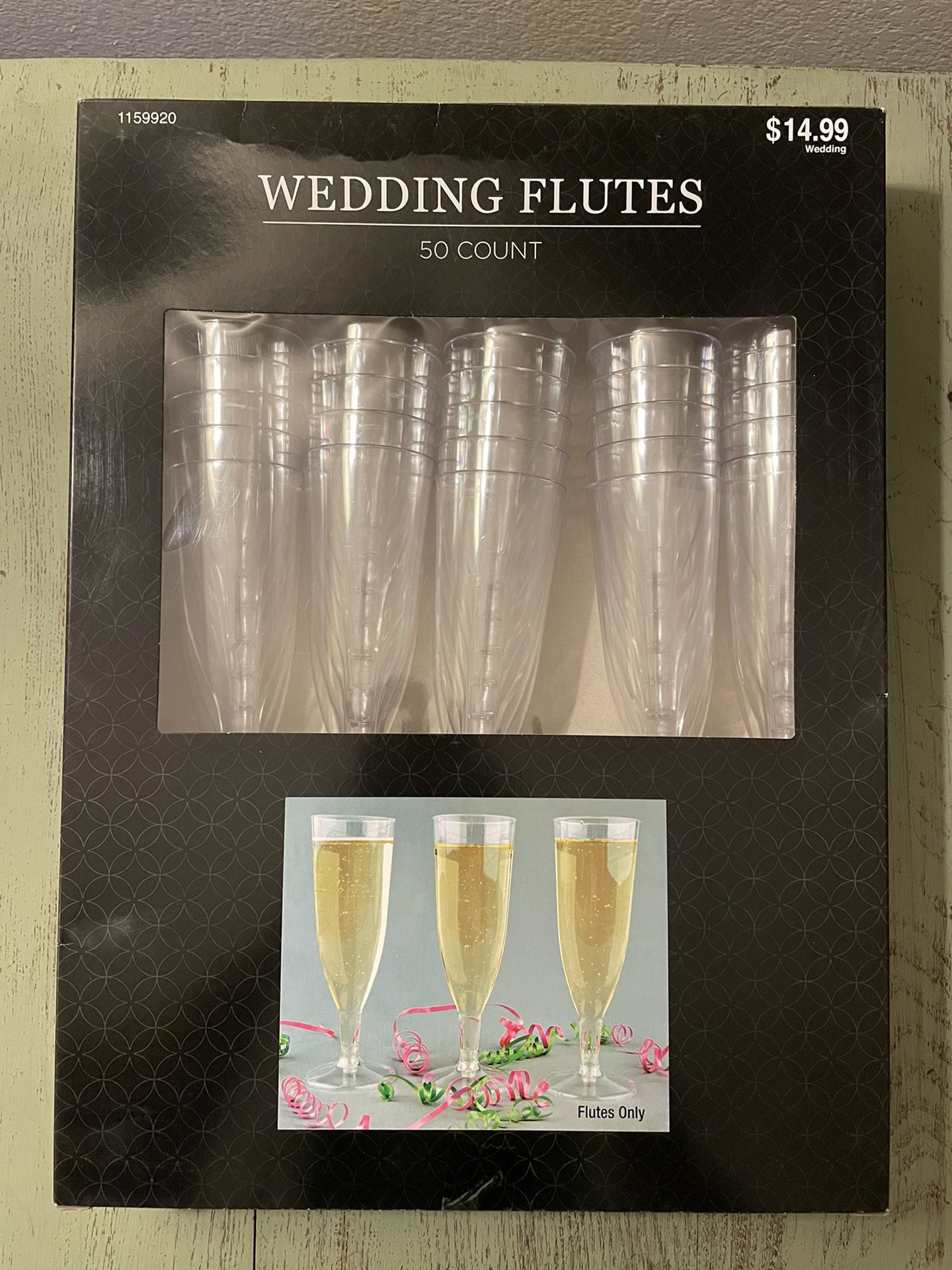 50 Plastic Wedding Flutes