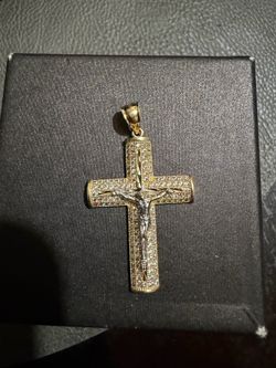 14k diamond cross
