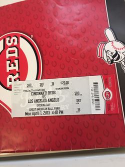 HISTORICAL FIRST INTERLEAGUE OPENING DAY REDS VS ANGELS