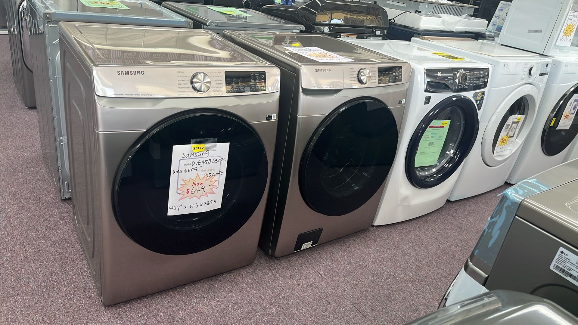Washer And Dryser Set New Open Box With Warranty