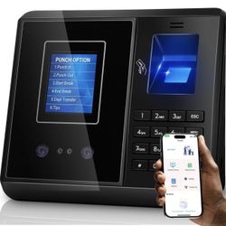 App-Based Time Clock, 5s Setup, Auto Break, Lunch & Overtime Rules, Local Data Storage, No Monthly Fees, Time Tracking System with10 IC Cards, Time Cl