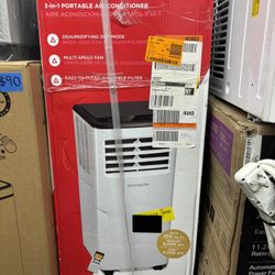 8,000 BTU Portable Air Conditioner Cools 150 sq. ft. in White, aire acondicionado portátil