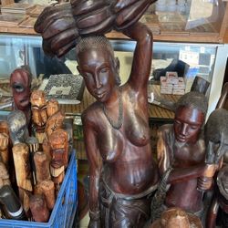 Wooden Africa Statue 