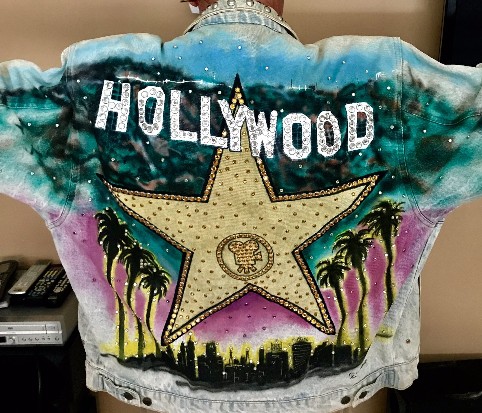 The Tony Alamo Of Nashville Designer denim studded and rhinestone Hollywood Jacket