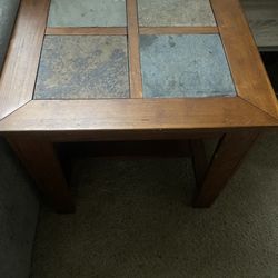Tile insert end table