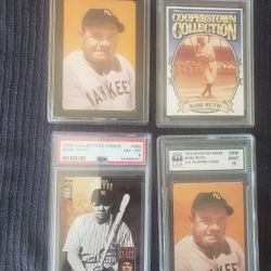 BABE RUTH GRADED BASEBALL CARDS  (4)