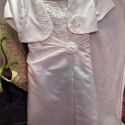 Communion Dress - Size 10 includes vail and small purse