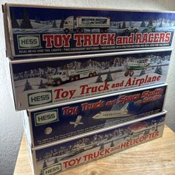 Hess Toy 1995* 97* 99* 2002. New In Boxes. Bulk Lot. About 12lbs. See Photos