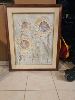Vintage Signed SunFlower Painting