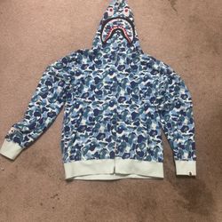blue bathing ape bape hoodie