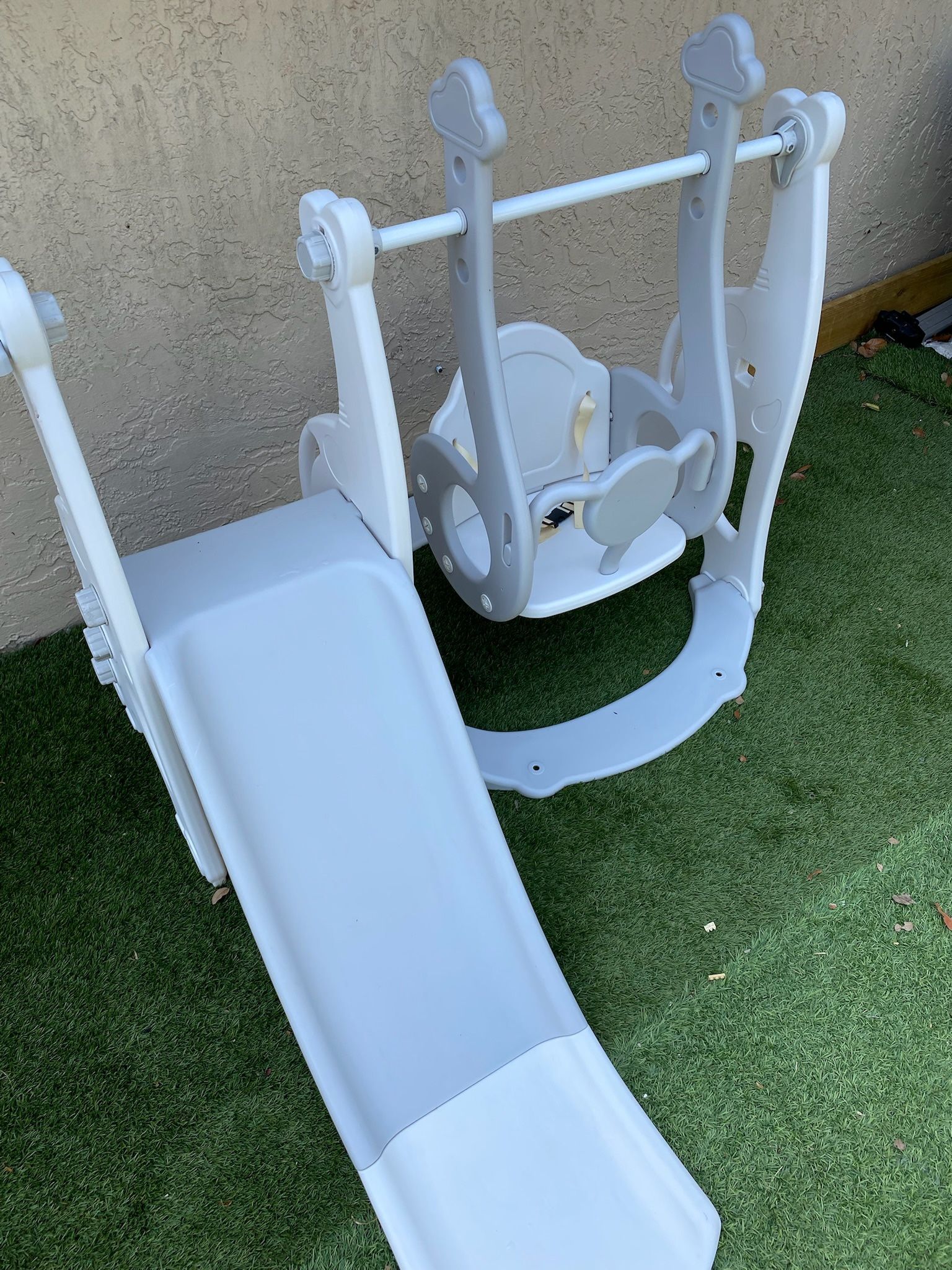 3 in 1 Toddler Slide & Swing Set with Basketball Hoop & Ball - Delivery for a Fee - See My Items