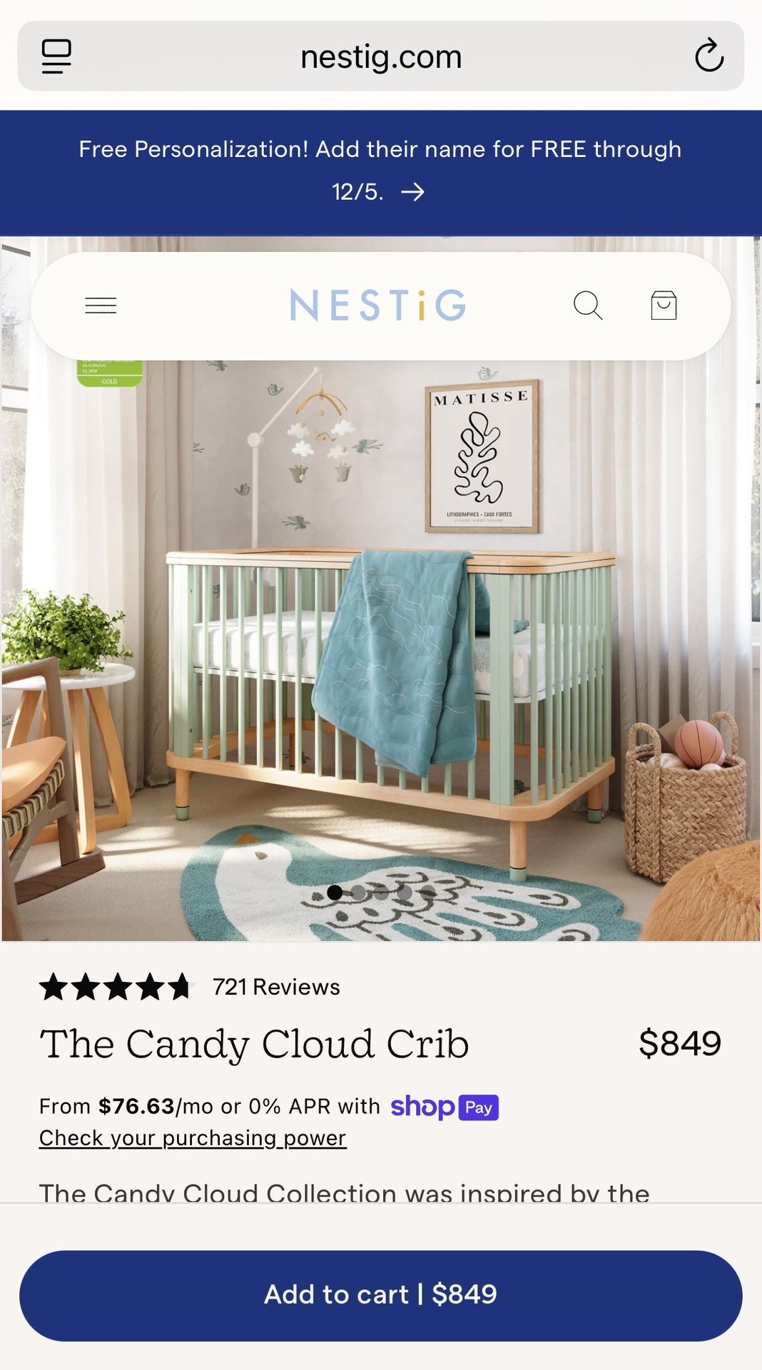 Nestig Convertible Crib