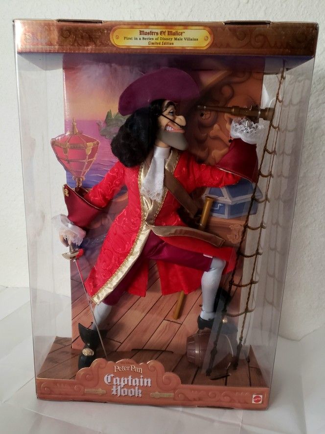  Peter Pan CAPTAIN HOOK Disney Collector Doll Limited