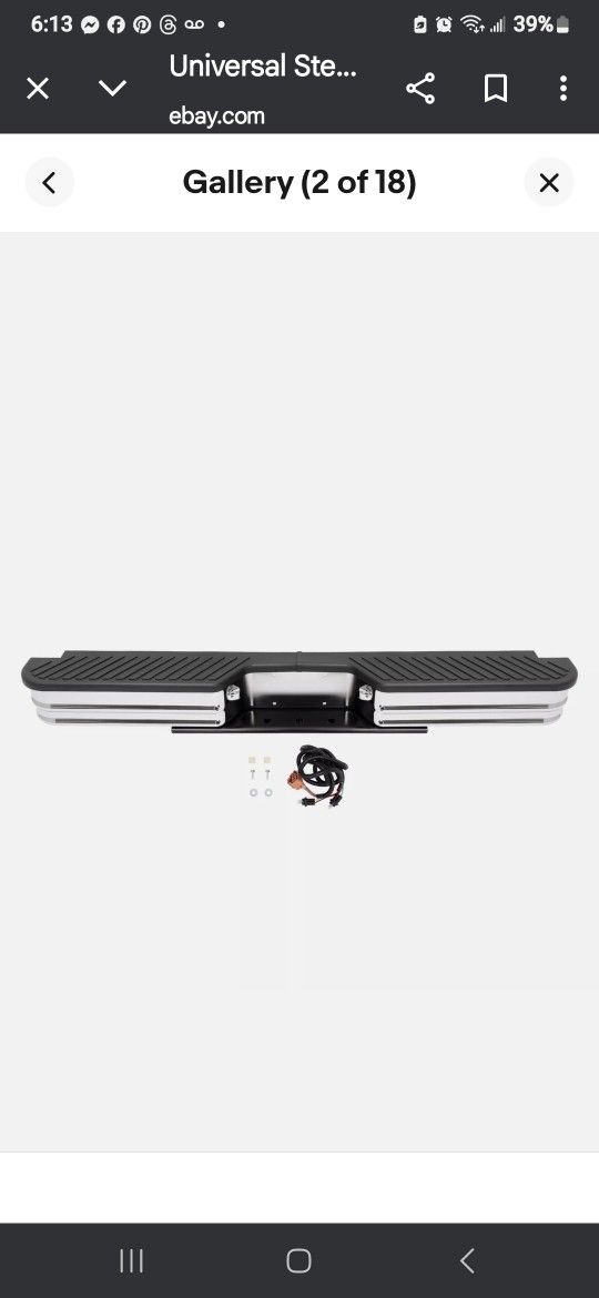 . Universal Steel Step Rear Bumper Assembly Fleetside Chrome New F-15O F-25O