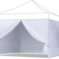 ABCCANOPY Side Wall 10x10, White (4 Walls Only, NOT Including Frame and Top)