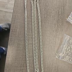.925 Sterling Silver Cuban Chains