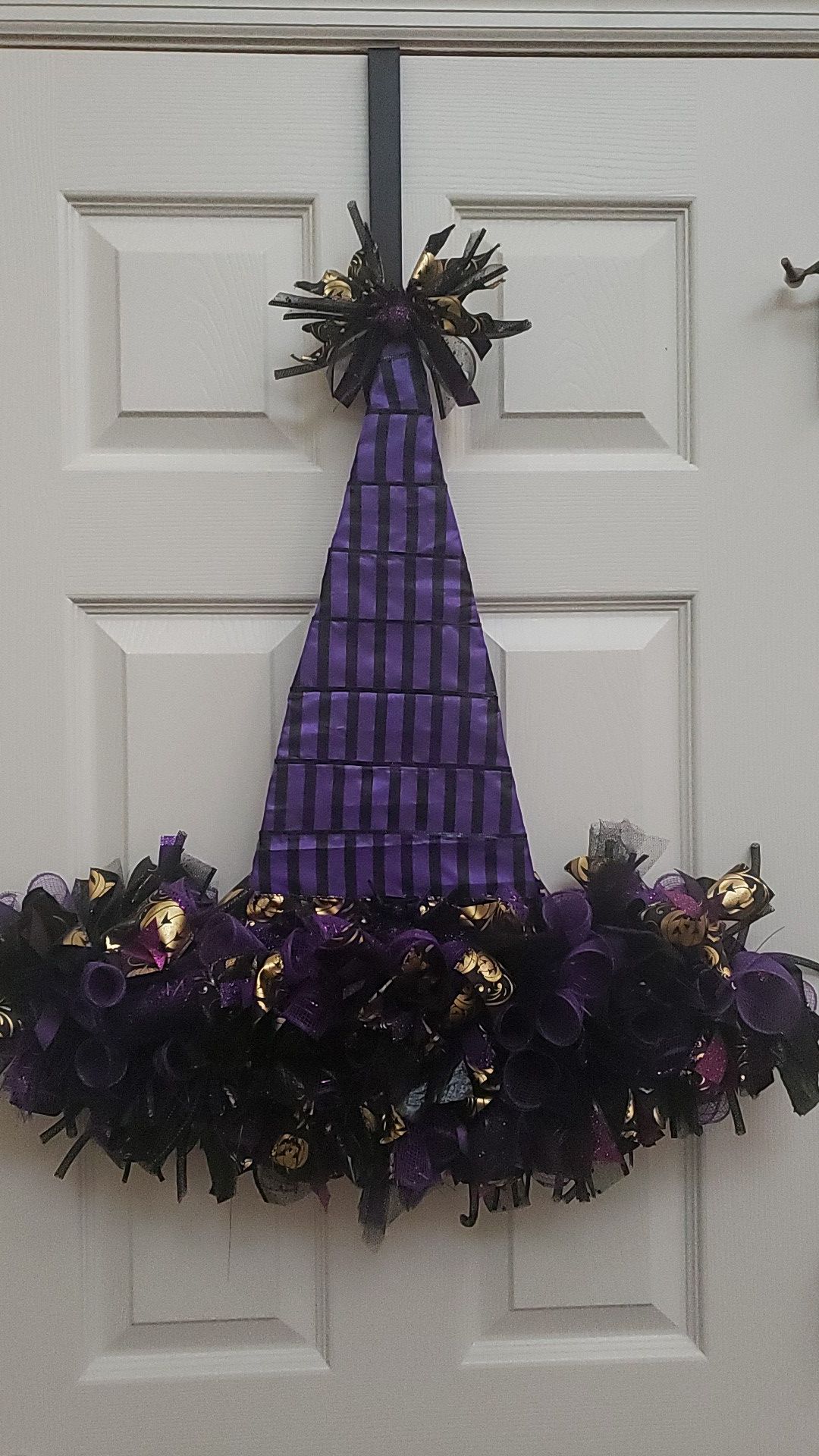 Witches Hat Halloween Hanging Door Wreath Decoration