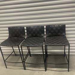 LEATHER BLACK STOOLS / Great Quality