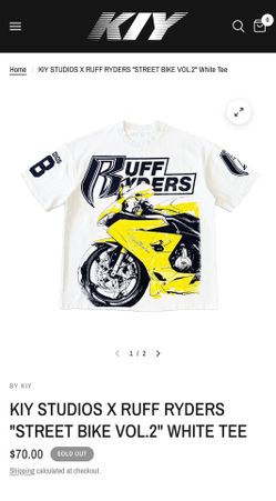 KIY Studio X Rough Riders “ Street Bike” Vol.2 White Tee
