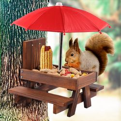 Squirrel Picnic Table Feeder