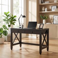 Vanta 47" Writing Desk with 2 Drawers and X-Brace Frame