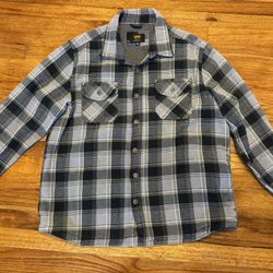 Lee Men's size XL thick heavy flannel shirt jacket bonded with thermal lining