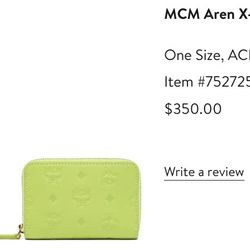 🌟NEW MCM wallet small zip*HUGE SALE💚