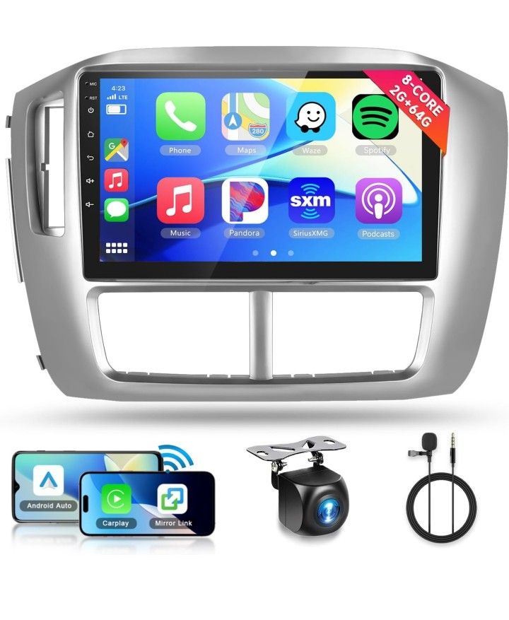 8Core 2+64G Car Stereo for Honda Pilot 2006 2007 2008 Wireless Carplay Android Auto,9 inch 1280 * 720P IPS Touch Screen Radio, Android/GPS/WiFi/32band