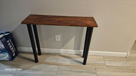 Rustic Wood Console Table with Metal Legs nice entryway table