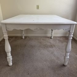 Solid wood painted 1930’s antique farmhouse table 51”L x 31”W x 30”H shabby chic cottage