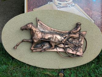 Vintage Eyhan Allen chariot racer brutal wall art