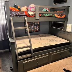 Used Twin Full Full Bunk Bed