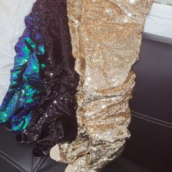Thigh High Boots Sequins SIZE 7