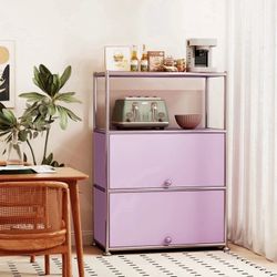 4 Tier Pink Metal Cabinet