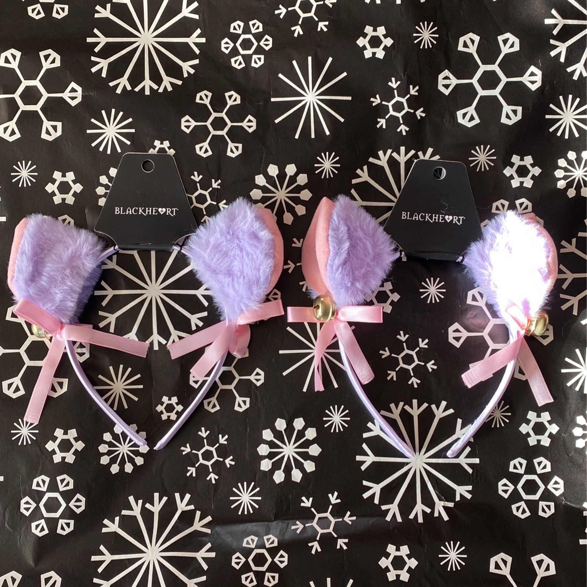 Lavender Cat Ear Headband With Bells