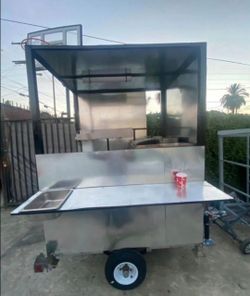 Stainless Steel Food Vending Trailer Cart