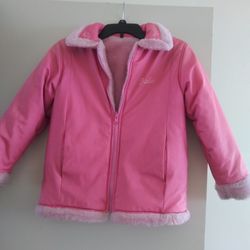 New Girls Pink Reverasable Barbie Jacket 